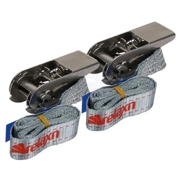 Tie Down Endless Strap Ss 25Mm 5M Ratchet, Grey Pair