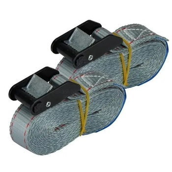 Tie Down Endless Cam Buckle Black 25mm 3.5m Pair RELAXN