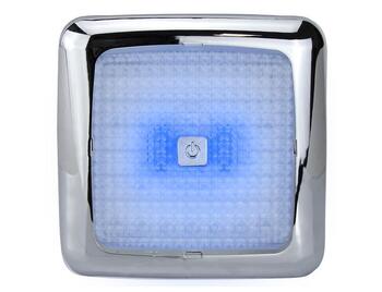 LED Ceiling Light RELAXN - Chrome Dimmable ON/OFF/ON White/Blue 12V