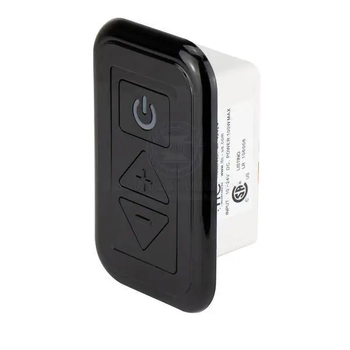 Switch Led Light With Dimmer Black Face With Black/Nickel Bezel 12-24V