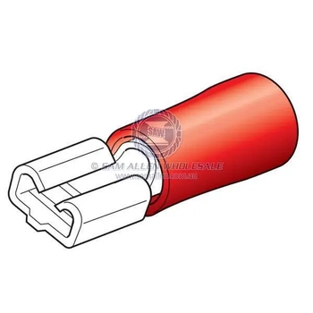 Term/Insul P/O Female 6mm Red Pk 10