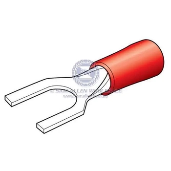 Insul Fork Term 5mm Red Pack 100