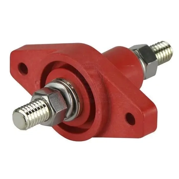 Feed Through Connector 3/8" Red