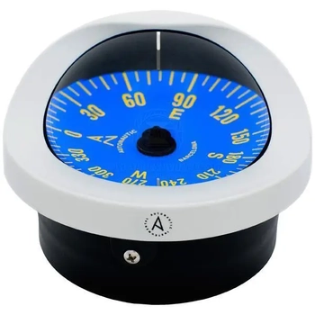 Compass Autonautic Flush Mount 100mm Blue Card White Body (Zone C)