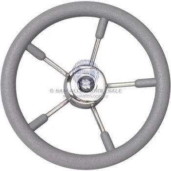 350Mm Ss Wheel Grey Poly Grip