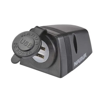 Narva Heavy Duty Surface Mount Dual USB Socket